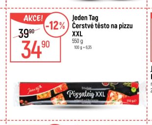 Jeden Tag Čerstvé těsto na pizzu XXL