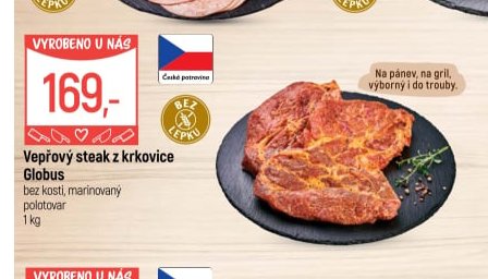 Vepřový steak z krkovice Globus