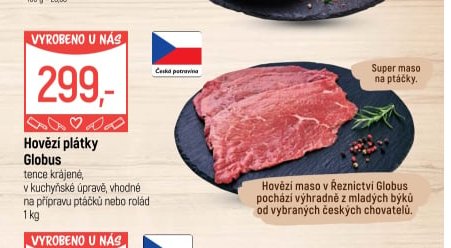 Hovězí plátky Globus
