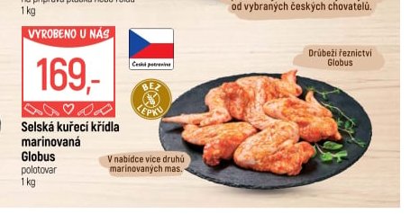 Selská kuřecí křídla marinovaná Globus