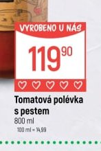 Tomatová polévka s pestem