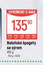 Boloňské špagety se sýrem