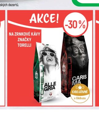 Zrnkové kávy Torelli