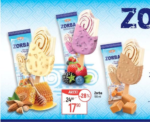 Zorba zmrzlina s jogurtem