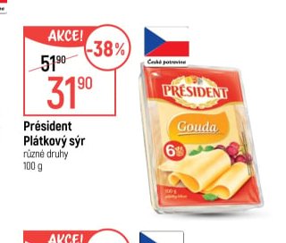 Président Plátkový sýr