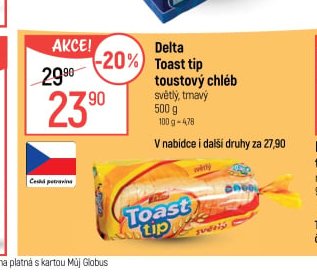 Delta Toast tip toustový chléb
