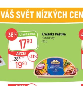Krajanka Paštika různé druhy 100 g