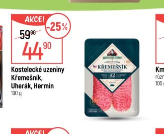 Kostelecké uzeniny Křemešník, Uherák, Hermín 100 g