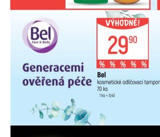 Bel kosmetické odličovací tampony