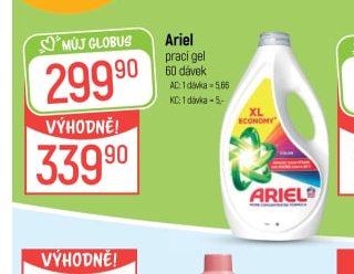 Ariel prací gel