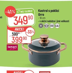Kastrol s poklicí Orro 18 cm