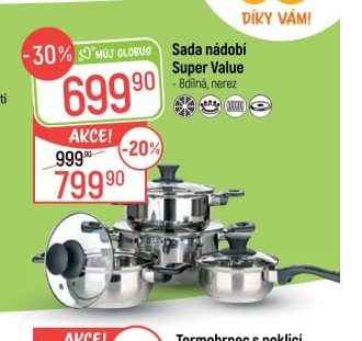 Sada nádobí Super Value 8dílná