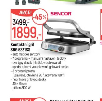 Kontaktní gril SBG 6231SS