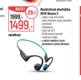 Bezdrátová sluchátka HIVE Bones 3