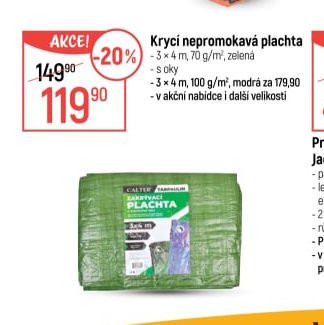 Krycí nepromokavá plachta