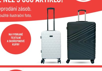 Na vybrané textilní a skořepinové kufry