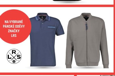 Na vybrané pánské oděvy značky LRS
