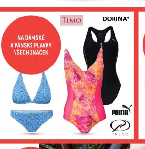 Na dámské a pánské plavky všech značek