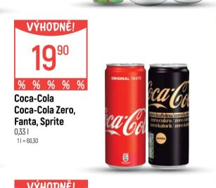 Coca-Cola, Coca-Cola Zero, Fanta, Sprite