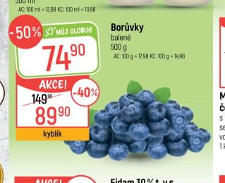 Borůvky 500 g