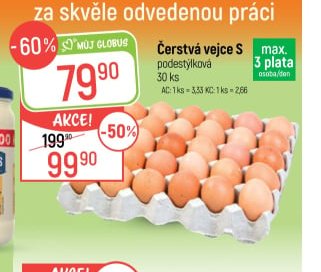 Čerstvé vejce S 30 ks