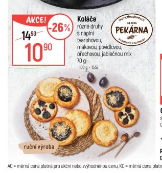 Koláče různé druhy