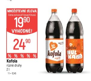 Kofola různé druhy