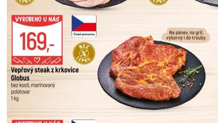 Vepřový steak z krkovice Globus
