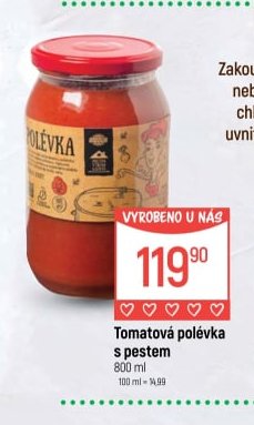 Tomatová polévka s pestem