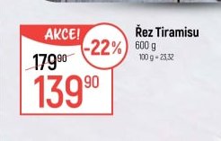 Řez Tiramisu 600 g