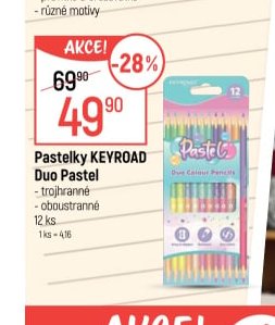 Pastelky KEYROAD Duo Pastel