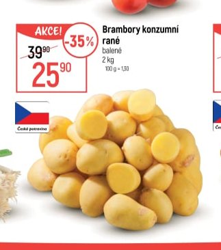 Brambory konzumní rané