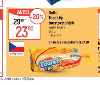 Delta Toast tip toustový chléb