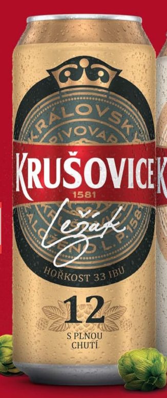 Krušovice 12 světlý ležák plech