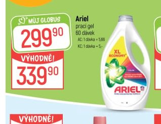 Ariel prací gel