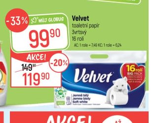 Velvet toaletní papír