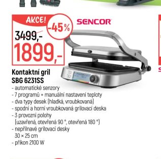 Kontaktní gril SBG 6231SS