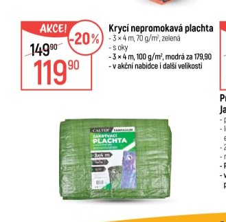Krycí nepromokavá plachta
