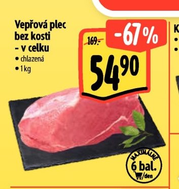 Vepřová plec bez kosti