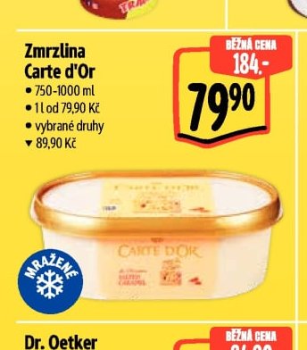 Zmrzlina Carte d'Or