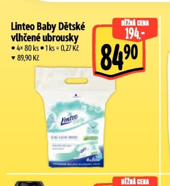 Linteo Baby Dětské vlhčené ubrousky