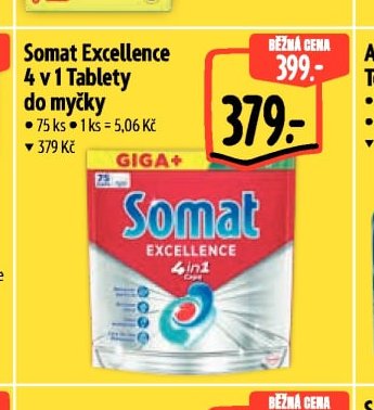 Somat Excellence 4 v 1 Tablety do myčky