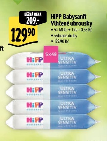 HiPP Babysanft Vlhčené ubrousky