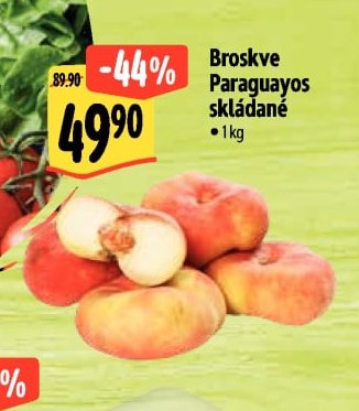 Broskve Paraguayos skládané
