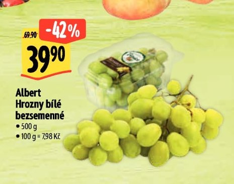 Albert Hrozny bílé bezsemenné