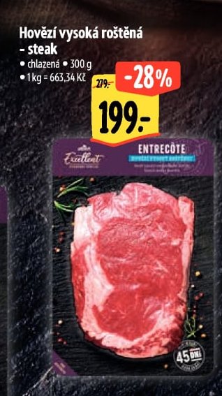Hovězí vysoká roštěná - steak