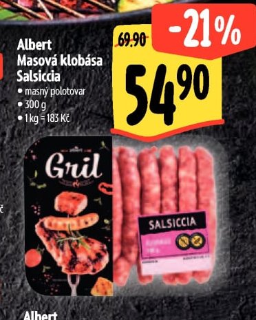 Albert Masová klobása Salsiccia