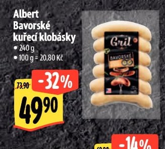 Albert Bavorské kuřecí klobásky