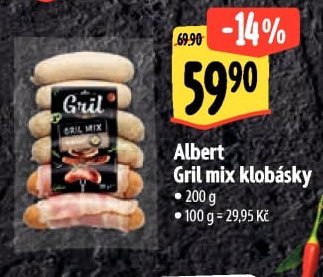 Albert Gril mix klobásky