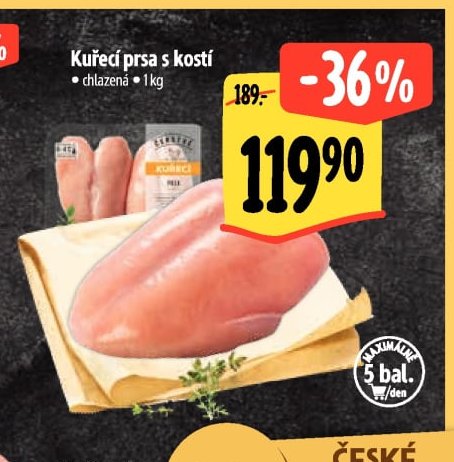 Kuřecí prsa s kostí